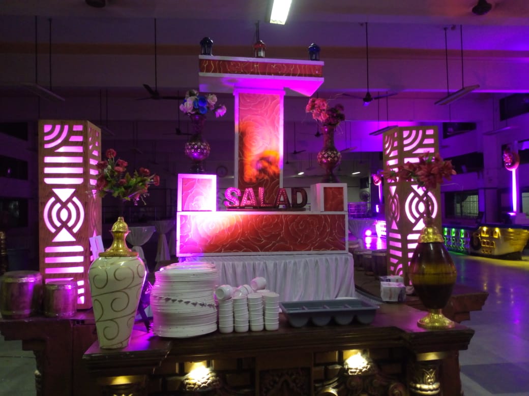 Wedding reception setup